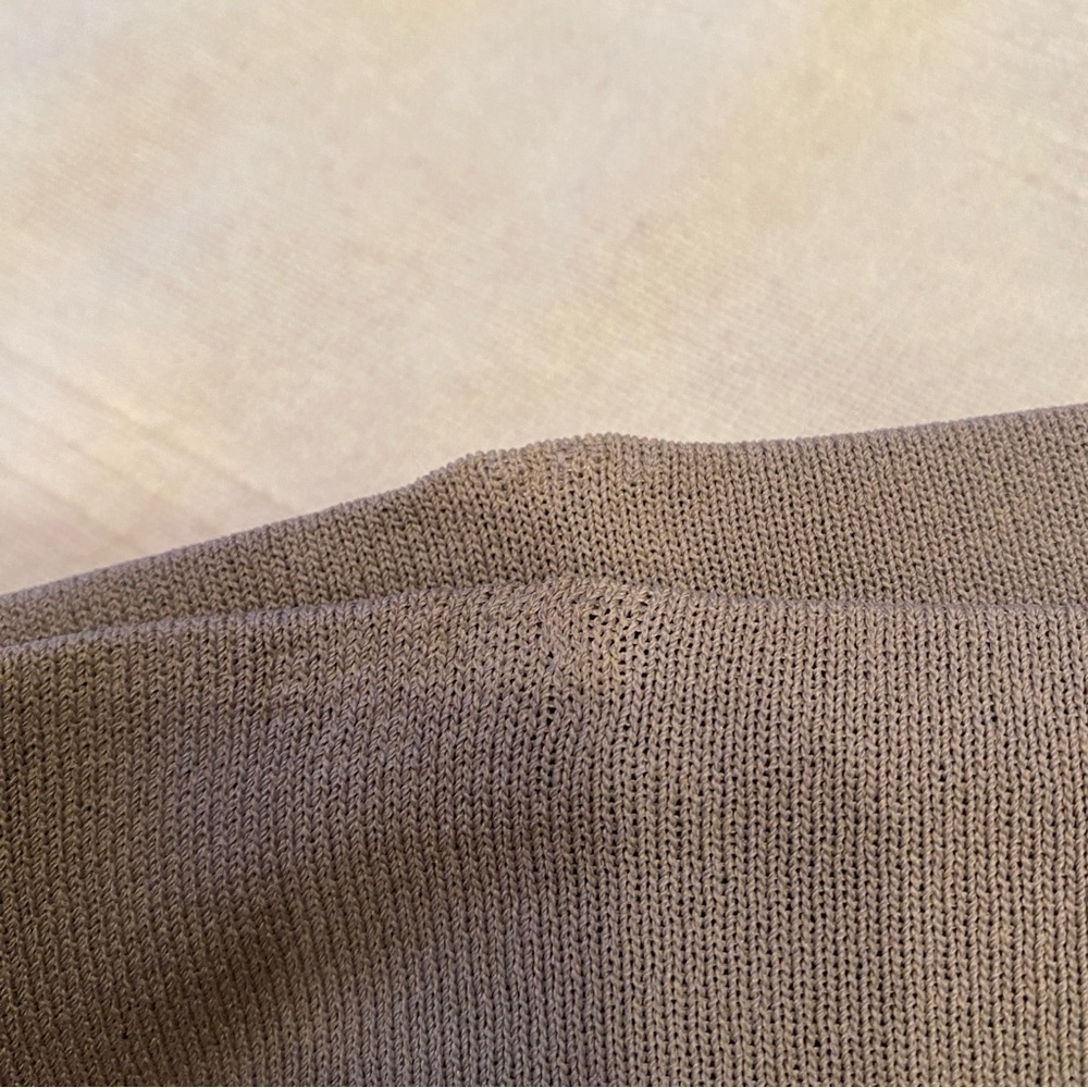 360 Sweater Gray Taupe Long Maxi Knit Pencil Skirt Size Large Italian Yarn NWT - Picture 11 of 12